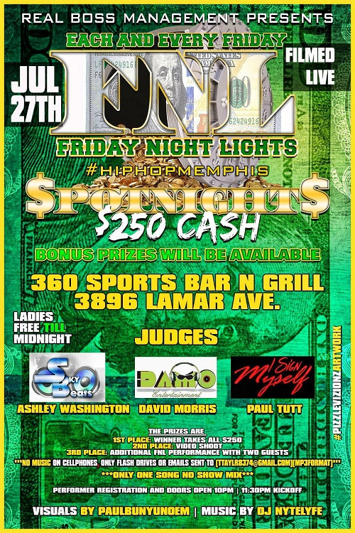 Calling all Artists Rappers,Singers to be apart of Friday Night Lights Pot Night!! @Rbm_ray1