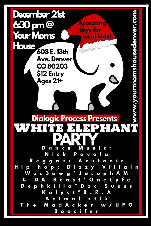 Dialogic Process Presents White Elephant Party at YMH! @Dizzy_Villain