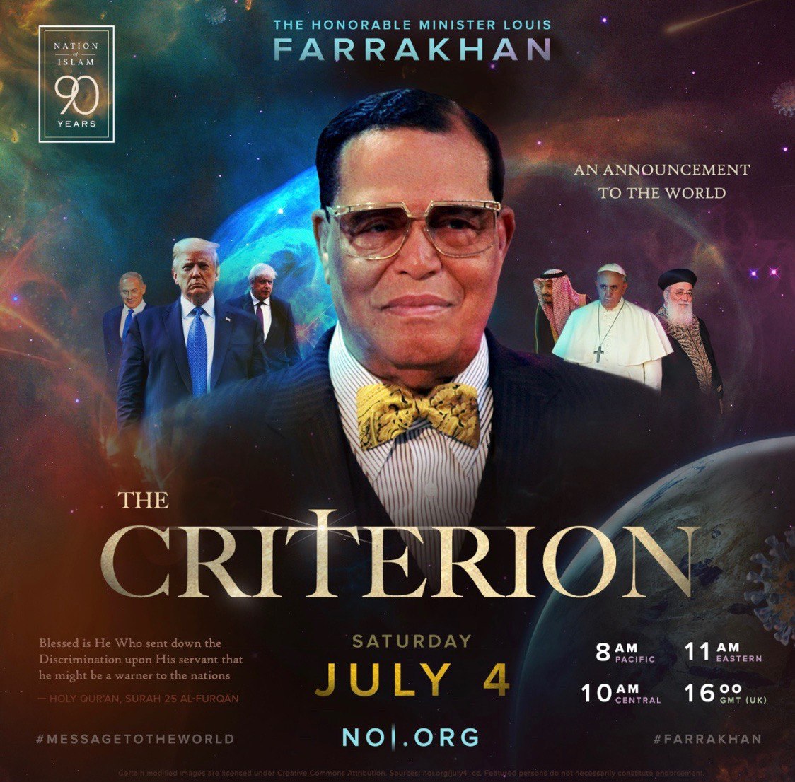 [Event] The Criterion [July 4th] The Honorable Minister Louis Farrakhan