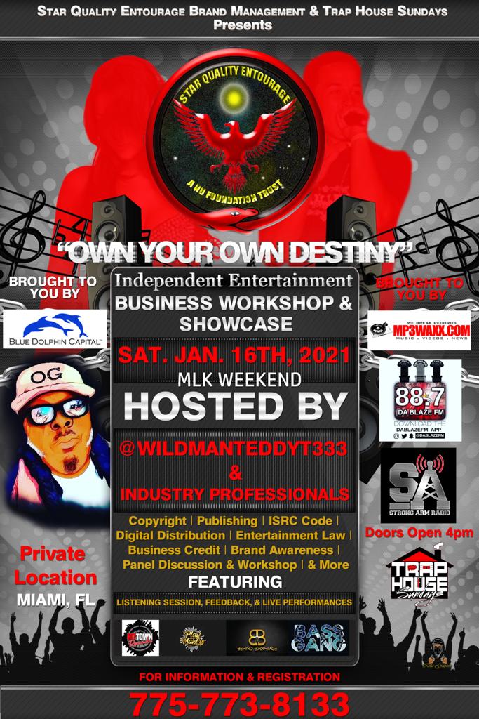 #MLKWEEKEND2021 “Own Your Own Destiny” Independent Business Workshop & Showcase ( Sat Jan 16 2021)