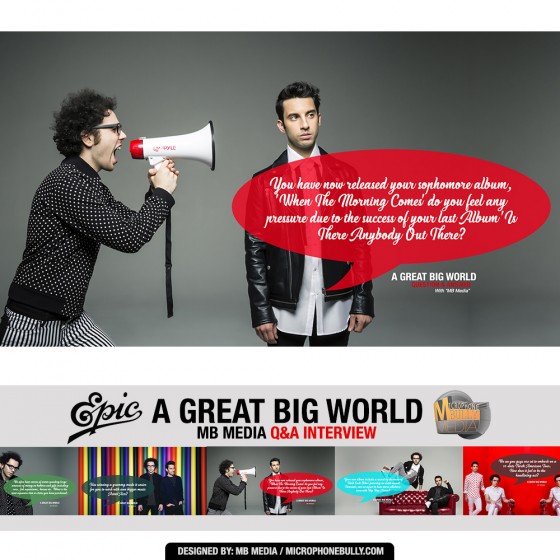 Interview: @AGreatBigWorld Talk’s New Tour And Music With @MicrophoneBully